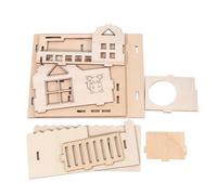 VERDANVERSE Maison pour Hamster Double avec Rampe Villa Adorable et Naturelle pour Souris et Hamsters Durable et Sécurisé pour Petite Cage