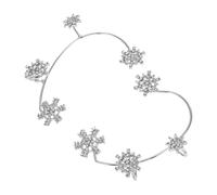 VERDANVERSE Manchette D’oreille Non Percée Flocon De Neige En Cristal Brillant Femme Élégante Pour Fêtes Et Occasions Spéciales, Paire Assortie Gauche Et Droite, Métal Léger Design Confort
