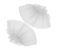 VERDANVERSE Manchettes en Dentelle Blanches Style Corne Manches Cloche Amovibles Femme Accessoires Mariage Fête Élégants