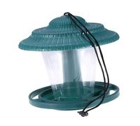 VERDANVERSE Mangeoire Suspendue pour Oiseaux Vert Abri Aux Intempéries pour Jardin Extérieur et Décoration de Cour