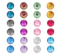 VERDANVERSE Marqueurs de Boisson en Acrylique Réutilisables et Lavables, 24 Pièces, Design Cristal Coloré, pour Mariages et Fraternités Couleur Aléatoire