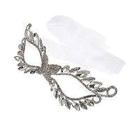 VERDANVERSE Masque Mascarade Femmes Blanc Demi Visage Accessoire Réutilisable pour Soirée Halloween Bal Costumé et Carnaval