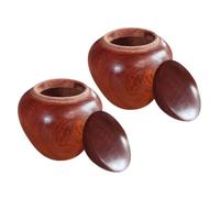 VERDANVERSE Mini Urnes Funéraires en Bois Rouge 2 Pièces Petites Urnes pour Cendres Humaines Portables Compactes pour Crémation Usage Funéraire Personnel