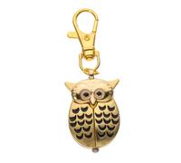VERDANVERSE Montre de Poche Hibou Rétro à Porte-clés Créatif Forme de Chouette Montre de Poche Dorée Facile à Régler pour Cadeau Quotidien