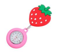 VERDANVERSE Montre De Poche Infirmière Lumineuse en Silicone Rétractable, Montre Médicale pour Femmes, Usage Professionnel en Milieu Hospitalier, Légère Taille Standard, Couleur Rose