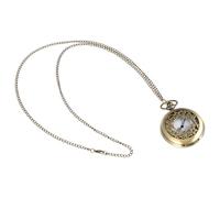 VERDANVERSE Montre de Poche Vintage Creuse à Quartz Grand Modèle Chaîne Décorative en Métal Style Rétro Élégant pour Homme Montre Suspendue pour Présent et Tenue Quotidienne