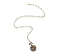 VERDANVERSE Montre de Poche Vintage Creuse avec Chaîne Cadran à Chiffres Romains Montre Quartz Rétro pour Homme et Femme Pendentif Élégant à Porter Collier ou Poche
