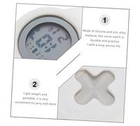 VERDANVERSE Montre D'infirmière Suspendue en Silicone Détachable Épingle, Cadran Rond Et Affichage Date, Montre Médicale Légère pour Personnel Soignant, Couleur Blanche Taille Standard