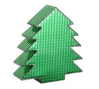 VERDANVERSE Mosaïque Verre Sapin de Noël Disco Réfléchissant pour Centre de Table Plateau à Niveaux et Décoration de Cheminée