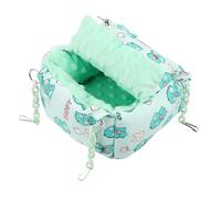 VERDANVERSE Nid Suspendu pour Petits Animaux Lit Chaud Maison De Repos en Tissu Épais Vert Dinosaure Habitat Sécurisé pour Hamster Planeur De Sucre Lapin Hérisson