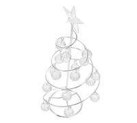 VERDANVERSE Ornement Sapin de Noël de Bureau avec Cristal Argenté Décoration de Noël pour Vitrine et Intérieur