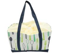 VERDANVERSE Paquet Isotherme de Courses 30l à Cordon de Serrage, Grand Paquet Réutilisable en Tissu Oxford Bleu, Pliable et Portable, Pique-niques, Camping et Sorties en Plein Air