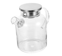 VERDANVERSE Pichet à Eau Verre Capacité Cruche Résistante Chaleur avec Couvercle Inox pour Jus et Eau Claire Pichet Portable pour Cuisine et Salon