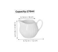 VERDANVERSE Pichet à Lait Céramique Blanche avec Bec Verseur Créatif pour Lait Crème Sauces et Salades Petit Pot pour Bar à Café et Latte Art