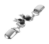 VERDANVERSE Pince à Pull Femme Noire Clip Broche Nœud Décoratif Fermoir Cardigan Châle Écharpe Accessoire Léger Et Compact