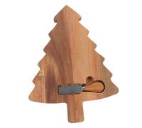 VERDANVERSE Planche à Découper Forme de Sapin de Noël avec Couteau et Fourchette Plateau à Fromage et Pizza Planche Multifonctionnelle pour Cuisine et Service Décorative et Pratique
