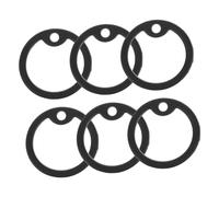 VERDANVERSE Plaque D'identité Militaire pour Chien Anneau en Silicone Silencieux Lot De 6 Noir Couverture Muette Pratique Accessoires pour Animaux De Compagnie Usage Extérieur Chien