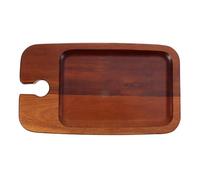 VERDANVERSE Plateau Bois avec Porte-bouteille de Vin Plateau de Service Polyvalent pour Fruits et Snacks Décoratif et Léger pour Cuisine et Salon