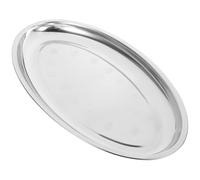 VERDANVERSE Plateau Ovale Acier Inoxydable Épais Plat de Service pour Poissons et Fruits de Mer Assiette de Présentation pour Buffet et Repas Familiaux