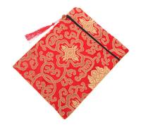 VERDANVERSE Pochette Tissu Rouge pour Écrits Sacrés de Rangement pour Bibles et Documents Religieux Étui Polyvalent avec Poignée