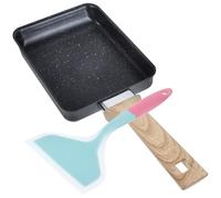 VERDANVERSE Poêle à Omelette Japonaise Tamagoyaki Rectangle Antiadhésive avec Spatule Silicone Poêle à Œufs Petite Multifonction pour Cuisson Facile et Nettoyage Rapide