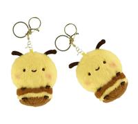 VERDANVERSE Porte-clés Abeille en Peluche Adorable Jaune, Agréable et Facile à Tenir, Accessoire Kawaii pour Sac à Dos et Cadeaux de Fête pour Garçons et Filles