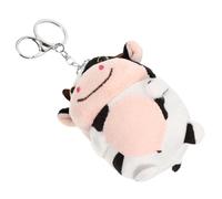 VERDANVERSE Porte-clés Design Cartoon Mignon Facile à Trouver Vos Clés Vache en Peluche Coton Pp et Alliage de Zinc Accessoire Décoratif pour Paquet