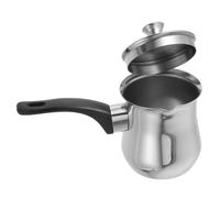 VERDANVERSE Pot à Café Turc Acier Inoxydable avec Couvercle Cafetière Multifonction pour Café et Lait Petit Pichet Métallique pour Mousseux Lait Design Traditionnel Turkish Maker