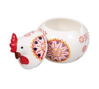VERDANVERSE Pot À ÉPices En CéRamique Forme De Poule Avec Couvercle Pour Rangement D'Assaisonnement BoîTe À Biscuits DéCorative Pour Cuisine Snacks Et FêTes De PâQues 5.31X4.33X4.33In