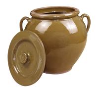 VERDANVERSE Pot Terre Cuite Scellé avec Couvercle Jarre Céramique Traditionnelle pour Cuisine Stockage Polyvalent pour Riz Condiments et Légumes Fermentés Pot Hermétique pour Usage Domestique