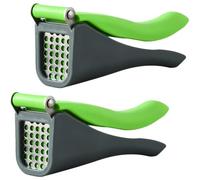 VERDANVERSE Presse Ail Manuel 2 Pièces en Acier Inoxydable Poignée Ergonomique, Outil Cuisine Confortable pour Maison et Hôtel, Hachoir à Ail et Réutilisable