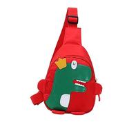VERDANVERSE Sac Bandoulière Dinosaure pour Garçon et Fille Sac Cartoon Multifonction pour Maternelle Rangement Pratique et Anniversaire Garçon Fille Rouge