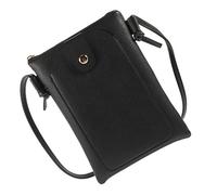 VERDANVERSE Sac Besace Femme En Cuir Pu Pochette TéLéPhone Portable Mini BandoulièRe Noir 7.1X5.1X1.2 Pouces Pour Sorties Quotidiennes