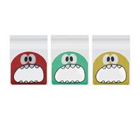 VERDANVERSE Sachets à Biscuits Adhésifs 300 Pièces 13x10 Cm Plastique Auto-adhésif Motifs Dessin Animé Emballage Fête Pâtisserie Bonbons Présents