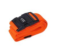 VERDANVERSE Sangles de Valise TSA Cadenas à Combinaison, Sangles de Bagages Réglables en Polyester, Protection Bagages pour Hommes et Femmes en Voyage, Ceinture de Fixation Croisée Orange