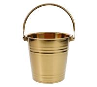 VERDANVERSE Seau à Glace Acier Inoxydable Doré Refroidisseur Portable pour Bouteilles et Bières Seau à Glacon Bar et Fête Tonneau Métallique pour Boissons Fraîches