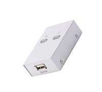 VERDANVERSE Sélecteur De Partage Imprimante Et Scanner USB 2.0 pour Bureau Et Maison, Commutateur Automatique à 2 Ports, Compatible Pc, Fonction Partage D’Ordinateur, Usage Multifonction sans Câble