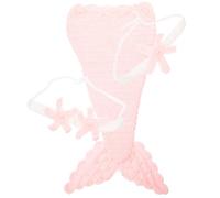 VERDANVERSE Set Costume Garçon Fille Sirène Rose Photographie Né Crochet Tricot Cosplay Tenue Garçon Fille Accessoire Naissance