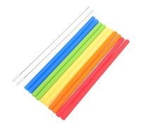 VERDANVERSE Set de Pailles Silicone Alimentaire Réutilisables Colorées avec Brosse de Nettoyage Pailles pour Gourde et Bubble Tea Design Antidérapant et Sécurité Alimentaire
