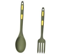 VERDANVERSE Set de Ustensiles Silicone pour Pâtes et Cuisson Fourchette et Cuillère Multi Usages Résistants Chaleur pour Servir et Mélanger Cuisine
