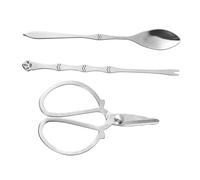 VERDANVERSE Set Ustensiles Fruits Mer Acier Inoxydable Ciseaux Crustacés Multifonctionnels avec Fourchette et Pince pour Manger Crabe Homard Huîtres à Kit Portable avec de Rangement