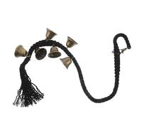 VERDANVERSE Sonnettes pour Chien à Suspendre en Corde Tressée Noire, Cloches D'entraînement pour Chiots, Sonnette Résistante et Imperméable pour Porte - Dressage et Communication Animaux