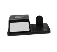 VERDANVERSE Station de Charge sans Fil Rapide pour Smartphone Chargeur Portable avec Réveil et Veilleuse pour Bureau et Chevet