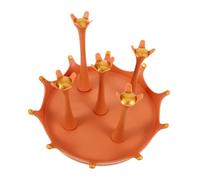VERDANVERSE Support de Séchage Rotatif pour Tasses et Verres Organisateur Pratique et Peu Encombrant Porte Gobelets Égouttoir Traces Deau pour Cuisine et Restaurant Places Orange