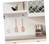 VERDANVERSE Support Mural Double Bar Acier Inoxydable pour Ustensiles et Torchons Rack Suspendu Étagère Cuisine sans Perçage Résistant à Eau Gain de Place pour Cuisine et Salle de Bain