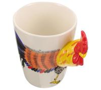 VERDANVERSE Tasse à Café en Céramique 3d Motif Coq pour Fête de Pâques, Mug Décoratif Original avec Anse Coq, Tasse à Thé Maison pour Dégustation et Usage Quotidien, Présent Festif
