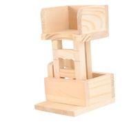 VERDANVERSE Tour Dobservation pour Hamster Nain Naturel Sécurisé pour Cage Accessoire et Éducatif pour Petits Rongeurs Style Aléatoire