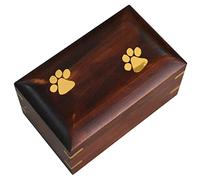 VERDANVERSE Urne Bois pour Cendres Animaux De Compagnie Boîte Commémorative pour Chiens Et Chats avec Espace Photo Souvenir Bois