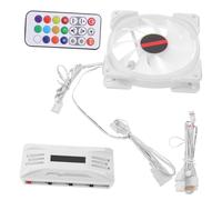 VERDANVERSE Ventilateur Boîtier PC Rgb Double Anneau avec Éclairage Double Face Refroidisseur CPU et Design Blanc Moderne avec Contrôleur Argb