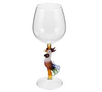 VERDANVERSE Verre à Vin Décoratif Cristal de Coq, Capacité 280 Ml, Hauteur 20,5 Cm, Diamètre 8 Cm, Verre à Vin de Fête Thème Animalier pour Décoration de Pâques
